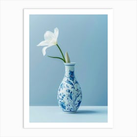 Blue And White Vase Art Print