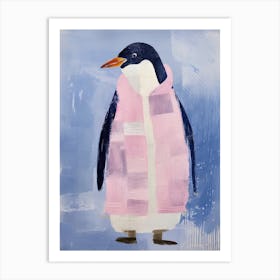 Playful Illustration Of Penguin For Kids Room 5 Art Print