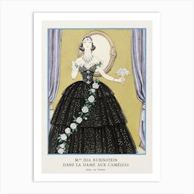La Dame Aux Camélias; George Barbier Art Print