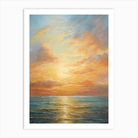 Sunset Over The Ocean 23 Art Print