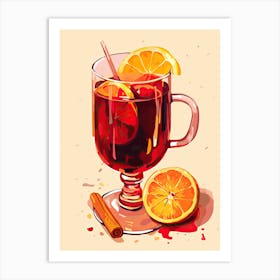 Mulled Wine, Gluhwein, Christmas art 2 Art Print