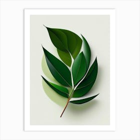 Tea Tree Leaf Vibrant Inspired 3 Art Print