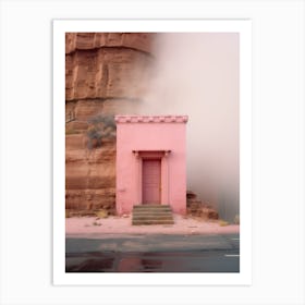 Pink House In The Desert Art Print