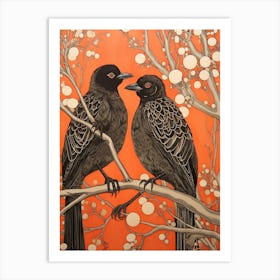 Two Birds Art Nouveau Poster 4 Art Print