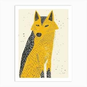 Yellow Timber Wolf 4 Art Print