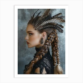 Gothic Hairstyles Art Print