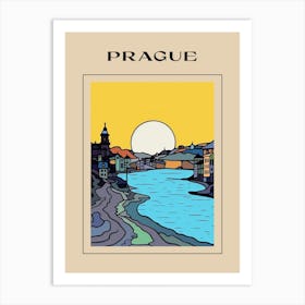 Minimal Design Style Of Prague, Czech Republic4 Poster Art Print