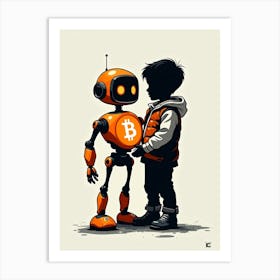 Bitcoin Boy 1 Art Print