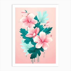 Pink Flowers 9 Art Print