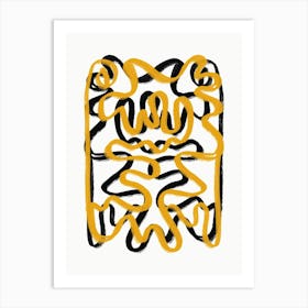 Tiger line art Art Print