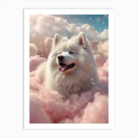 Dog In Clouds Art Print