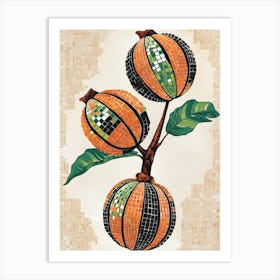 Oranges On A Branch Art Print