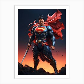 Samurai Superman Art Print