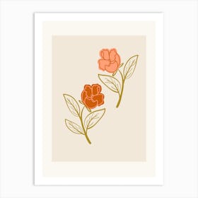 Two Flowers Art Print