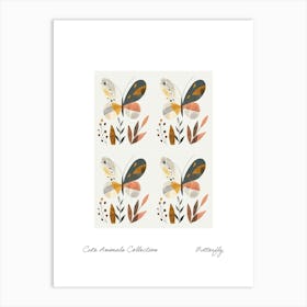 Cute Animals Collection Butterfly 1 Art Print