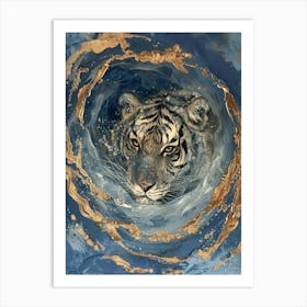 Tiger In The Water 14 Art Print