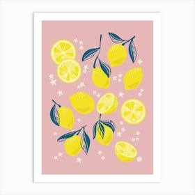 Lemon Sunshine [pink] Art Print