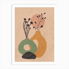 Vases And Flowers 2 Art Print