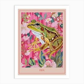 Floral Animal Painting Frog 4 Poster Art Print