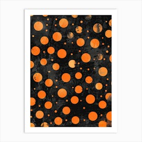 Orange Polka Dots 1 Art Print