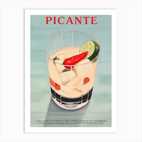 Picante Cocktail Kitchen Art Margarita Art Print