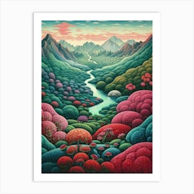 'Valley Of Flowers' Art Print