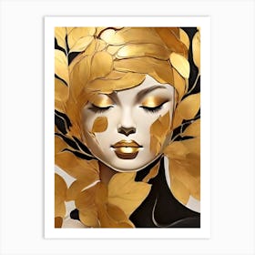 Golden lady Art Print