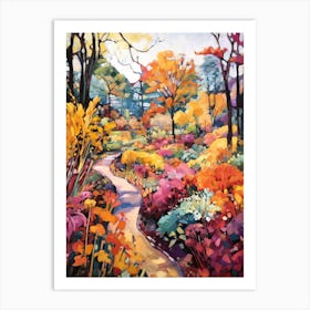 Autumn Gardens Painting Brooklyn Botanic Garden Usa 2 Art Print