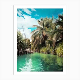 Tropical Landscape With Palm Trees 1 Art Print