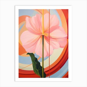 Amaryllis 3 Hilma Af Klint Inspired Pastel Flower Painting Art Print