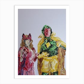 Wanda and Vision Abstract Art Print