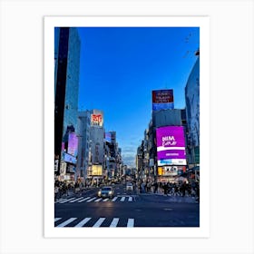 Billboard Awaiting Advertisement Installation Stands In Stark Contrast To An Urban Street Scene G (4) Art Print