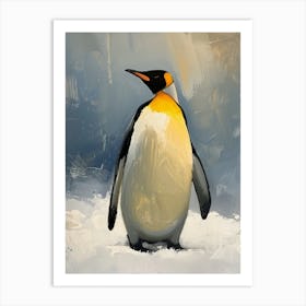 King Penguin Volunteer Point Colour Block Painting 2 Art Print