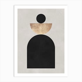 Geometry with gold 3 Art Print