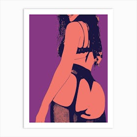 Abstract Geometric Sexy Woman (88) Art Print