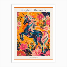 Unicorn Fauvism Inspired Portrait 3 Poster Art Print