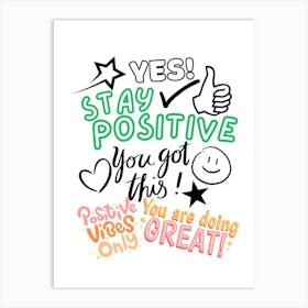 Positive Quote Art Print