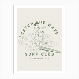 Surf Club | Coastal Tropical Beachy Art Print