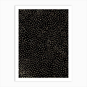 Dotted Gold And Black Art Print