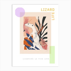 Modern Colourful Lizard Abstract Illustration 2 Poster Art Print