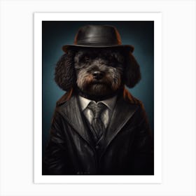 Gangster Dog Portuguese Water Dog 2 Art Print