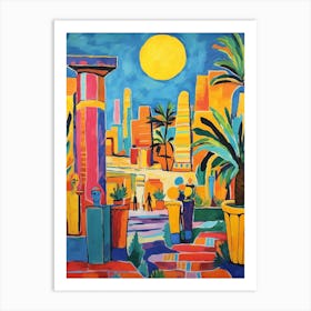 Luxor Egypt 4 Fauvist Painting Art Print