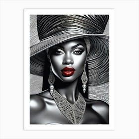 Afro-American Beauty Rich Slay 14 Art Print