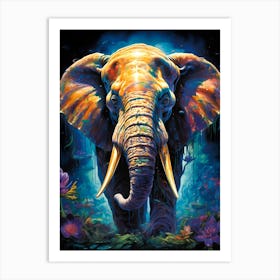 Elephant In The Jungle Art Print