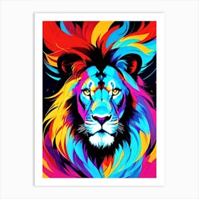 Colorful Lion Art Print