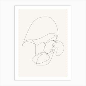 Single Line Drawing Kids and Nursery Art Print