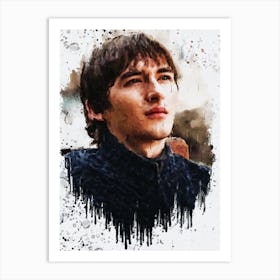 Bran Stark Game Of Thrones Painting 1 Art Print