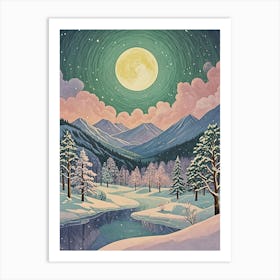 Full Moon In Winter Art Print