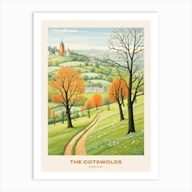 The Cotswolds England 2 Hike Poster Art Print