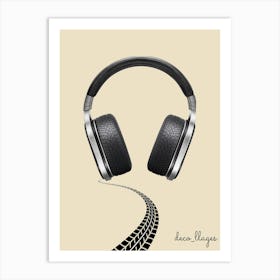 Casque musique Art Print